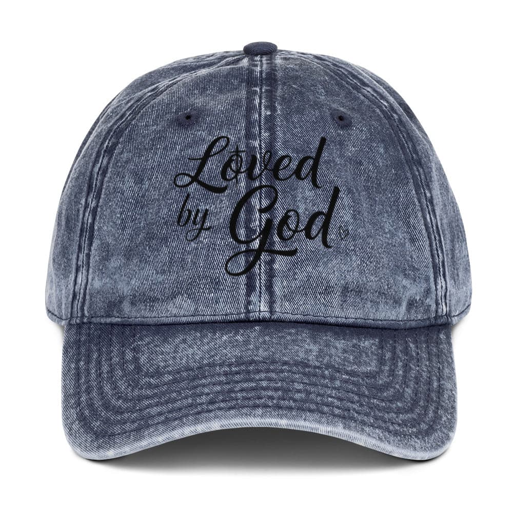 Loved by God Vintage Twill Cap | Christian Faith Accessory | African Heritage | Sister Style