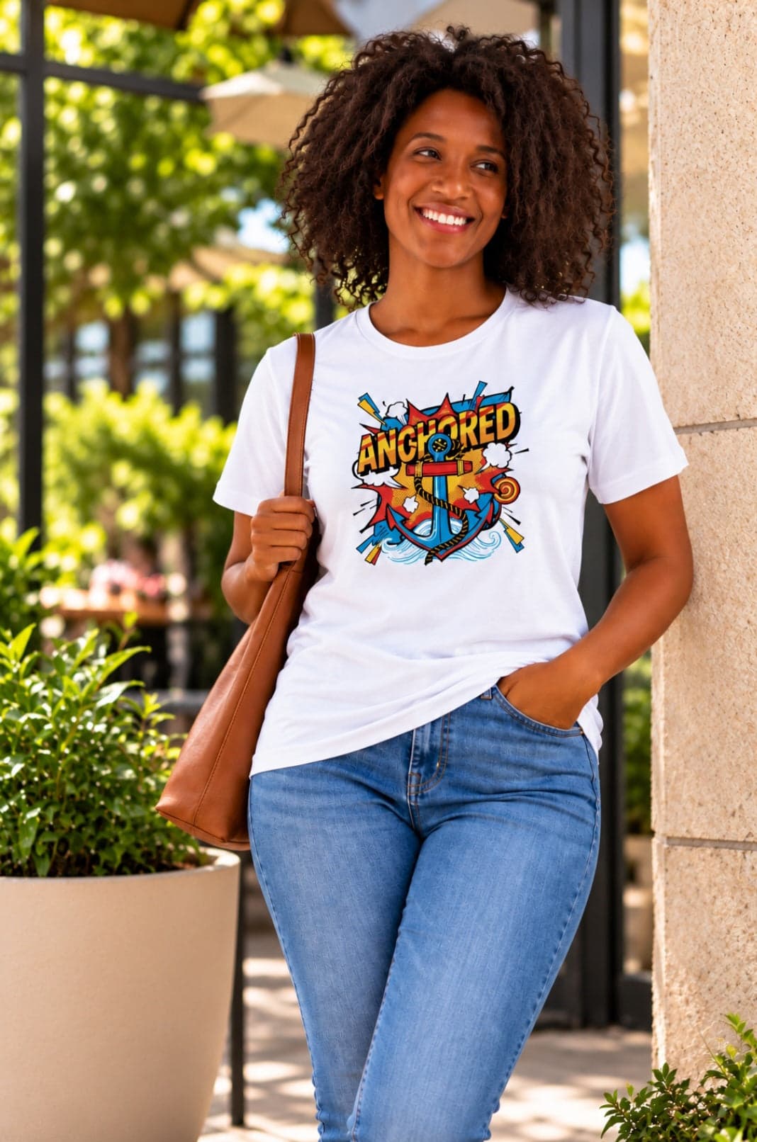 Anchored in Faith Tee | Christian Faith Streetwear | African Heritage | Sister Style